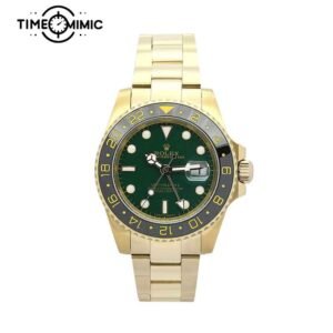 Replica Rolex GMT-Master II 116718LN-40mm Gold Green Dial super clone watch