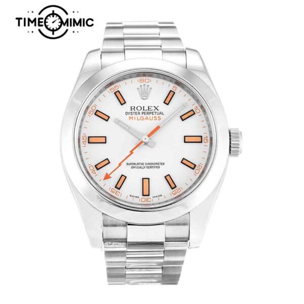 Super replica Rolex Milgauss 116400GV-40mm White Dial Fake Watches clone