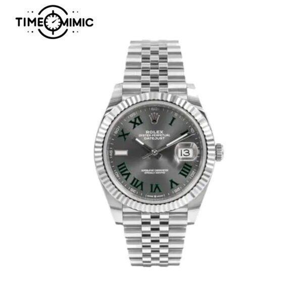 Supper replica Rolex Datejust Wimbledon 126334-41mm Grey dial Fake Watches clone
