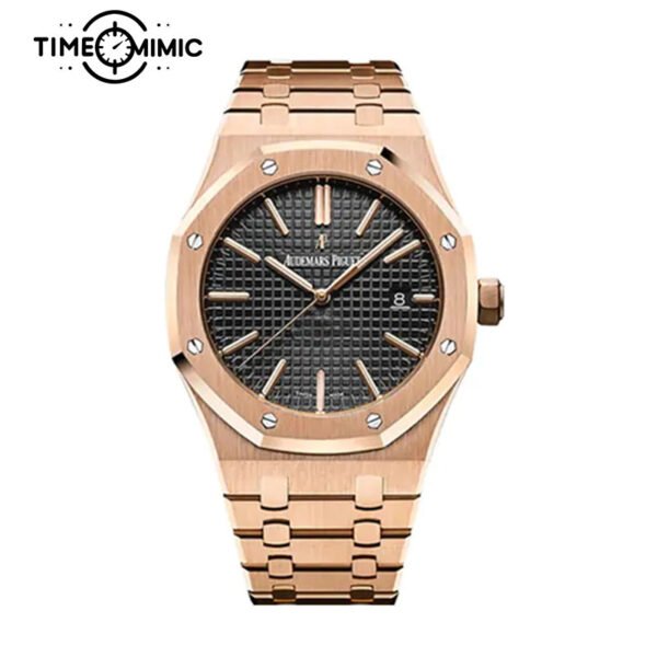 Super replica Audemars Piguet Royal Oak 15500OR.OO.1220OR.01 41mm Black Dial rose gold Fake Watches clone