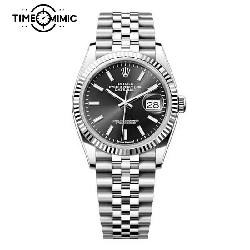 Replica Rolex Datejust 126234-36mm Black Dial Fake Watch clone