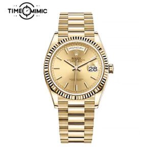 Super replica Rolex Day-Date 228238-40mm gold diamond watches Fake Watches clone