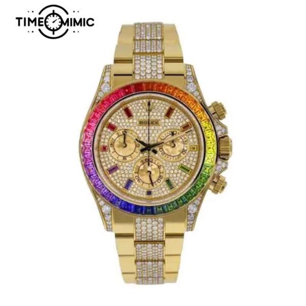 Supper replica Rolex Daytona 116595RBOW Diamond Rainbow-40mm Fake Watches clone