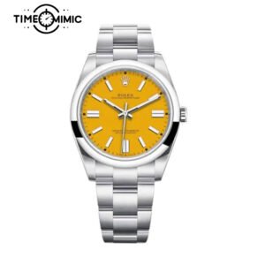 Replica Rolex Oyster Perpetual Yellow 124300-41mm Fake Watch clone