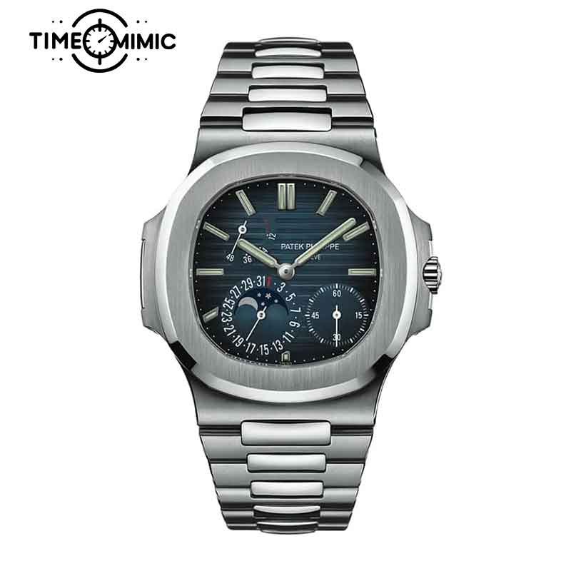 Super replica Patek Philippe Nautilus 5712/1A-40mm Blue Dial Fake Watches clone