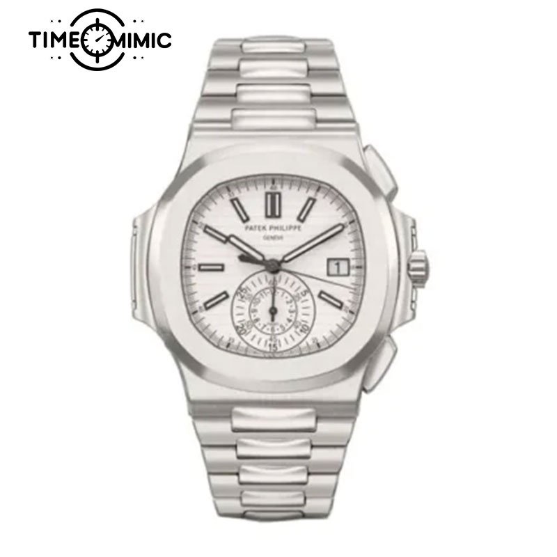 Super replica Patek Philippe Nautilus 5980/1A-40.5mm White Dial Fake Watches clone