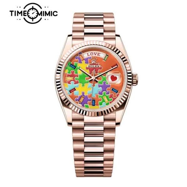 Supper replica Rolex Day-Date 128235-36mm Fake Watches clone