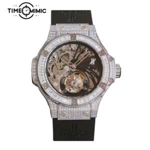 Supper replica Hublot Classic Fusion Diamond Tourbillon Excessive Quality Skeleton Dial-44mm Fake Watches clone