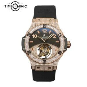 Supper replica Hublot Classic Fusion Tourbillon Best Edition With Diamond Black Dial-45mm Fake Watches clone