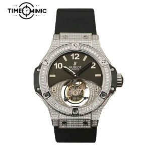 Supper replica Hublot Classic Fusion Tourbillon Best Edition With Diamond Black Dial-45mm Fake Watches clone