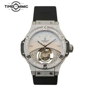 Supper replica Hublot Classic Fusion Tourbillon Best Edition With Diamond Gray Dial-45mm Fake Watches clone