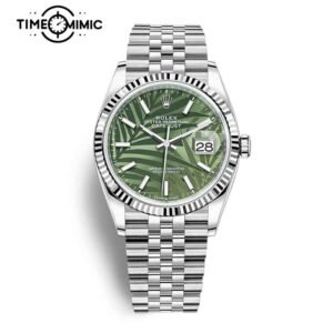 Replica Rolex Datejust 126234-36mm Green Palm Motif Dial Fake Watch clone