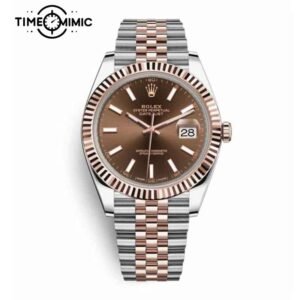 Replica Rolex Datejust 126331-41mm Brown Dial Fake Watch clone
