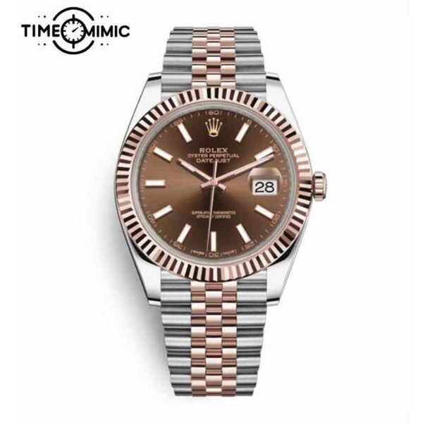Replica Rolex Datejust 126331-41mm Brown Dial Fake Watch clone