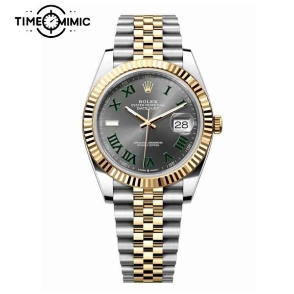 Supper replica Rolex Datejust 126333-41mm Grey Dial Fake Watches clone