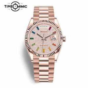 Supper replica diamond Rolex Day-Date 128235-36mm Fake Watches clone