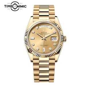 Supper replica Rolex Day-Date 128238-36mm gold diamond Dial Fake Watches clone