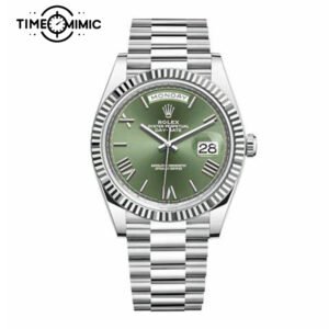 Super replica Rolex Day-Date 228236-40mm Green Dial Fake Watches clone