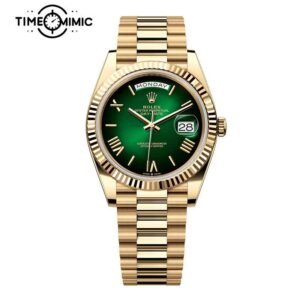 Super replica Rolex Day-Date 228238-40mm Green Dial Fake Watches clone