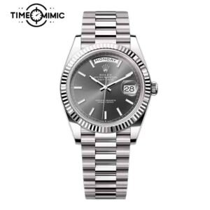 Super replica Rolex Day-Date 228239-40mm Grey Dial Fake Watches clone