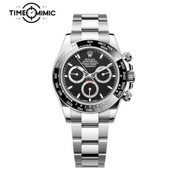 Supper replica Rolex Daytona 126500-40mm Black Dial Fake Watches clone