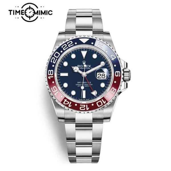 Super Clone Rolex GMT master II 126719 pepsi Bezel blue dial Fake Watch Replica