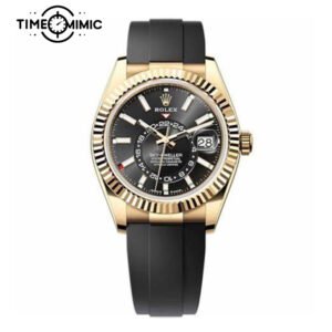 Supper replica Rolex Sky-Dweller 336238-42mm Black Dial Fake Watches clone