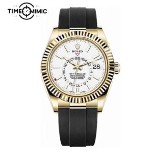 Supper replica Rolex Sky-Dweller 336238-42mm White Dial Fake Watches clone