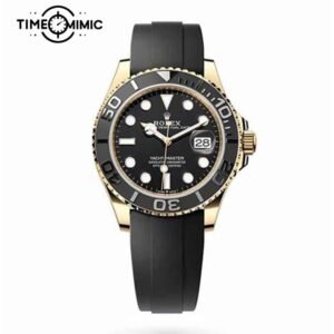 Supper replica Rolex Yacht-Master Gold 226658-42mm Black Dial Fake Watches clone
