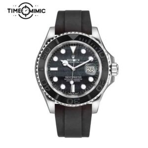 Supper replica Rolex Yacht-Master Gold 226659-42mm Black Dial Fake Watches clone