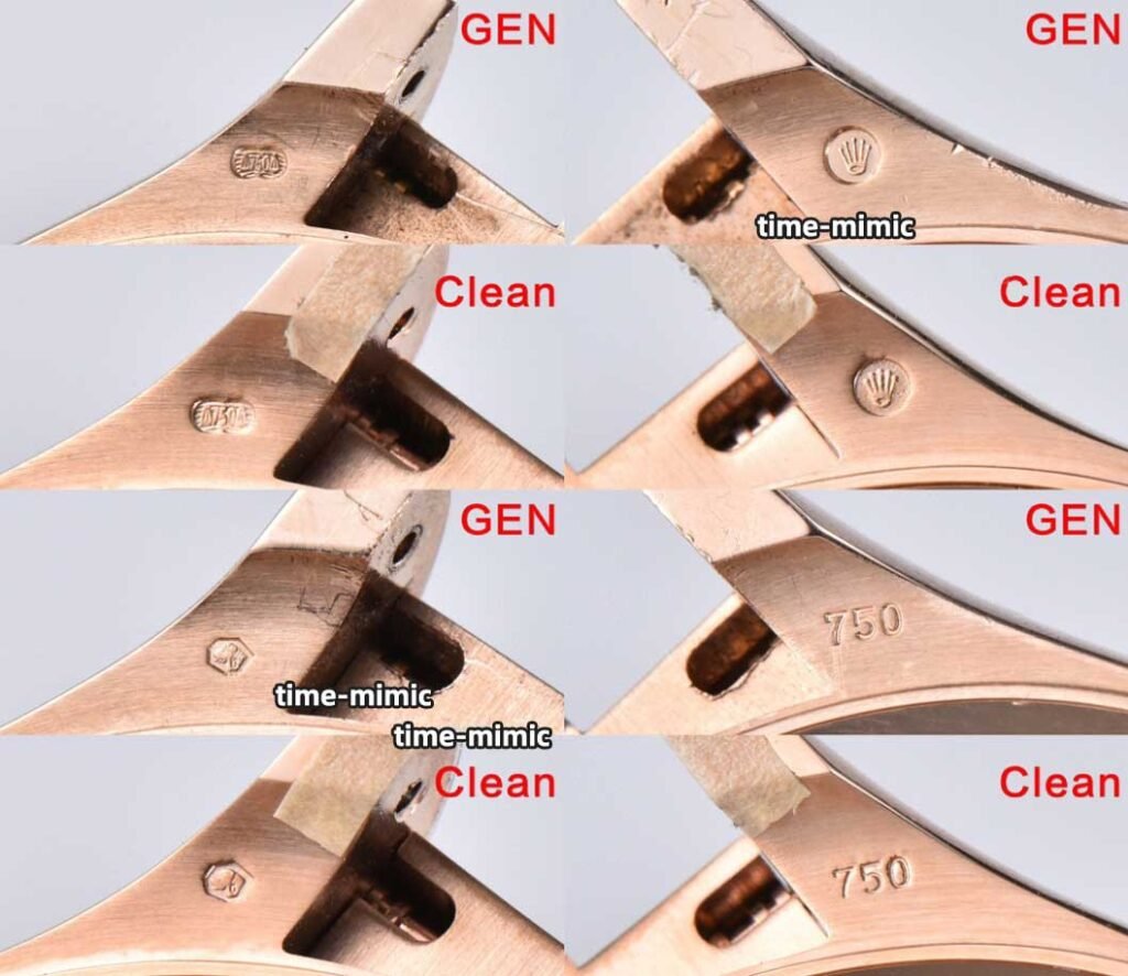 Clean Factory Rolex Daytona M116505 Rose Gold vs Genuineļ¼Case Hallmarks details comparison