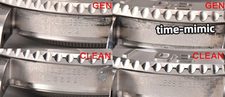 Clean Factory Rolex Yacht-Master 126622 (Shanghai 3235 Upgrade) vs. Genuine: Case Side Engravings Comparison