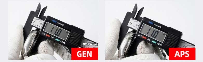 APS Factory Longines Master Collection L2.708.4.78.6 Replica vs. Genuine – Case Thickness Comparison
