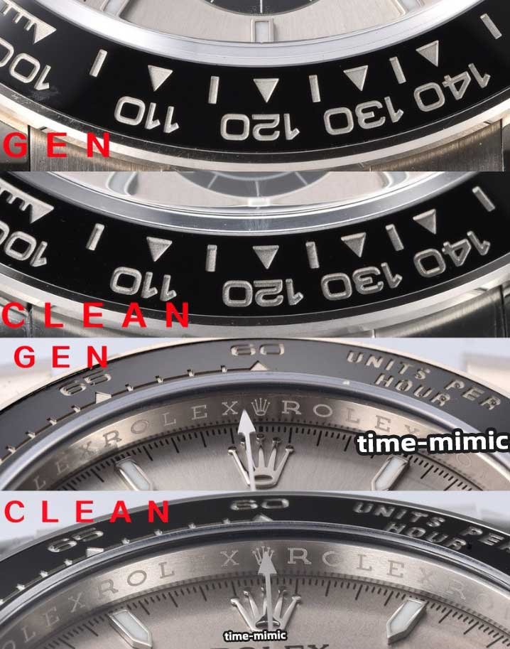 Clean Factory Rolex Cosmograph Daytona m126519ln Cement Grey 4131 Movement Replica watch vs Genuine:Cerachrom Bezel Comparison