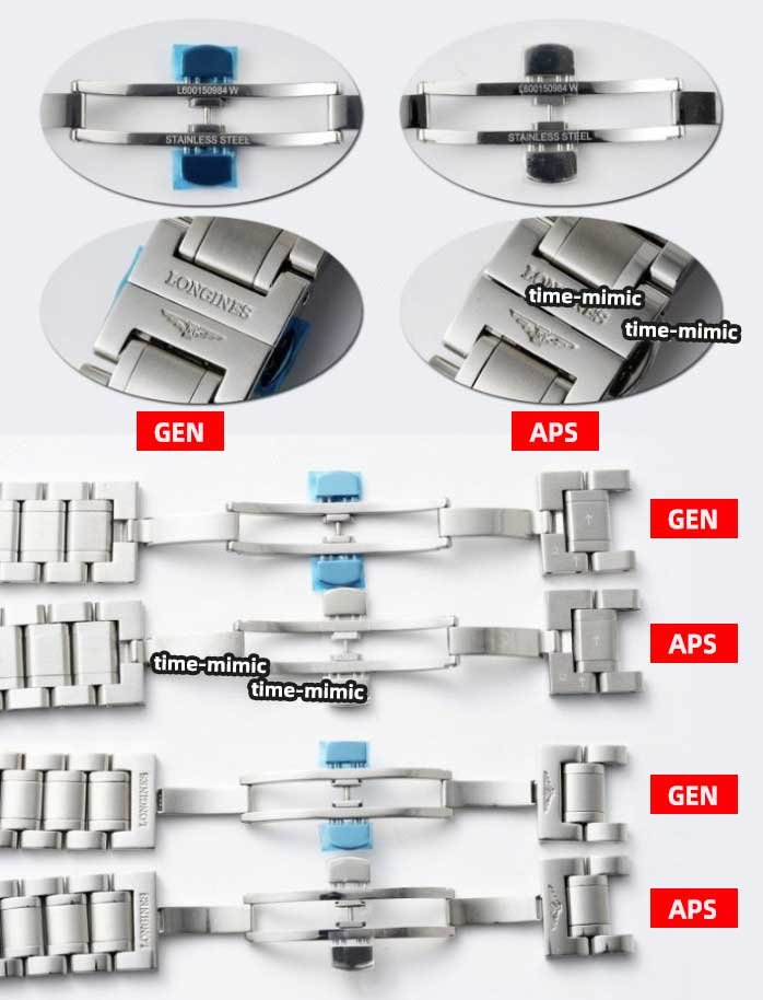 APS Factory Longines Master Collection L2.708.4.78.6 Replica vs. Genuine – Clasp Comparison