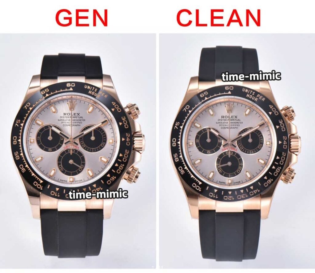 Clean Factory Rolex Daytona M116505 Fake Watch vs Real