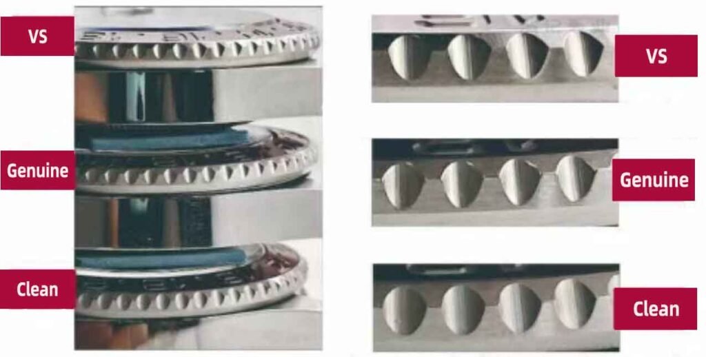 VS Factory Pepsi V3 vs Genuine & Clean Factory Comparative test of bezel tooth groove size and shape