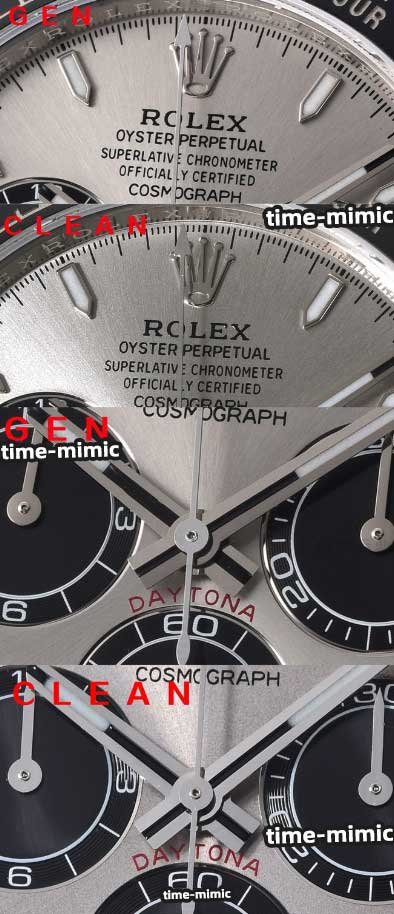 Clean Factory Rolex Cosmograph Daytona m126519ln Cement Grey 4131 Movement Replica watch vs Genuine: Dial Font And Hands Comparison