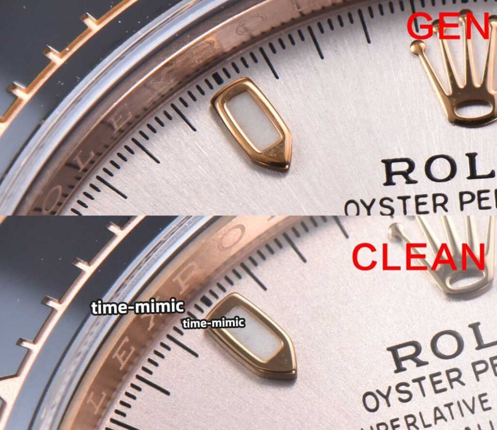 Clean Factory Rolex Daytona M116505 Rose Gold vs Genuineļ¼Dial scale nail details comparison