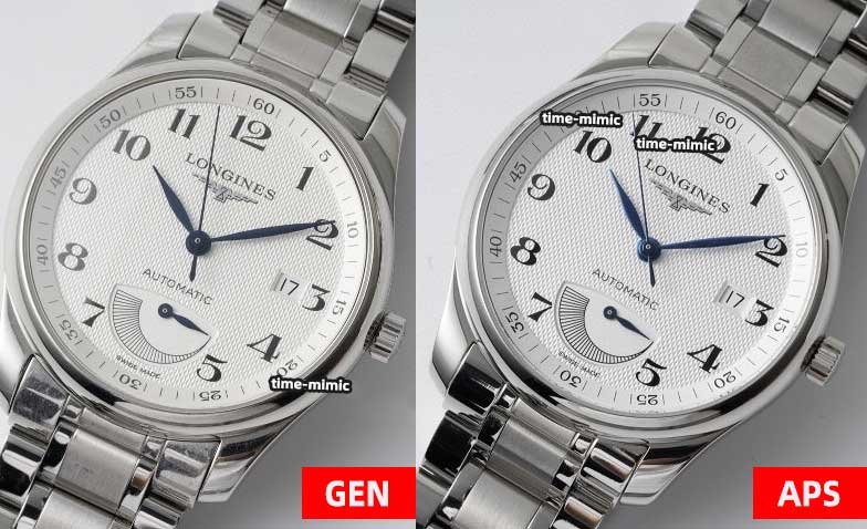 APS Factory Longines Master Collection L2.708.4.78.6 Replica vs. Genuine – Exterior Comparison