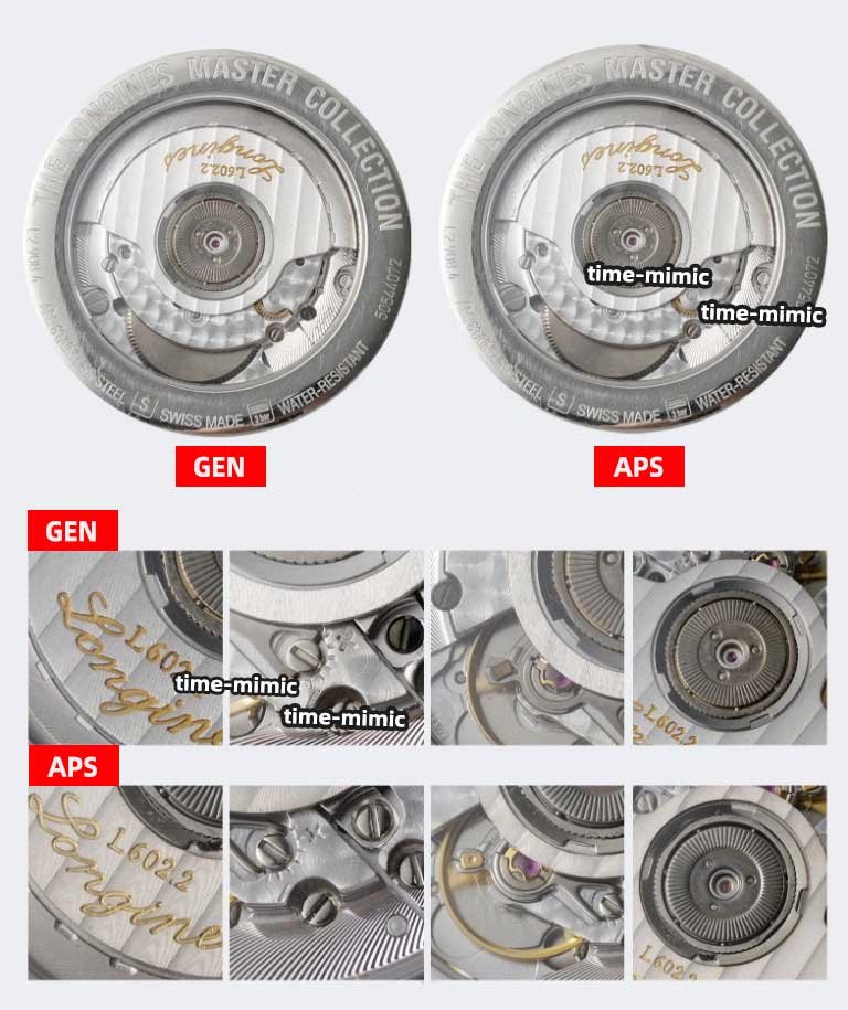 APS Factory Longines Master Collection L2.708.4.78.6 Replica vs. Genuine – Movement comparison