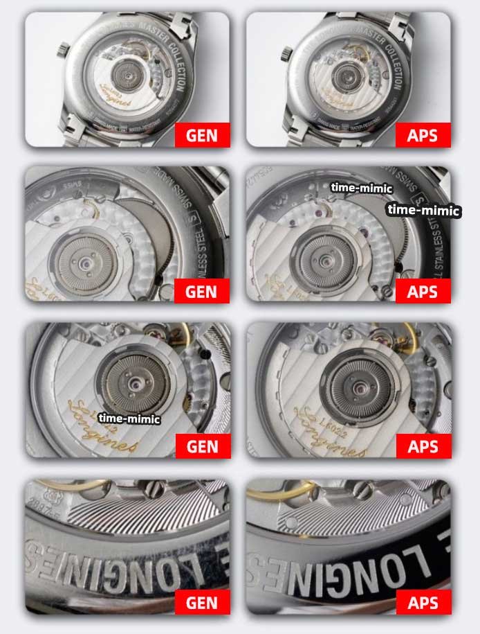 APS Factory Longines Master Collection L2.708.4.78.6 Replica vs. Genuine – Movement comparison