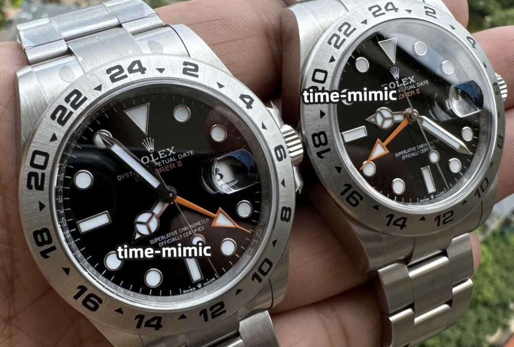 Clean Factory Rolex Explorer II 226570 Black Dial Review vs. Genuine Natural Light Comparison Shots picture