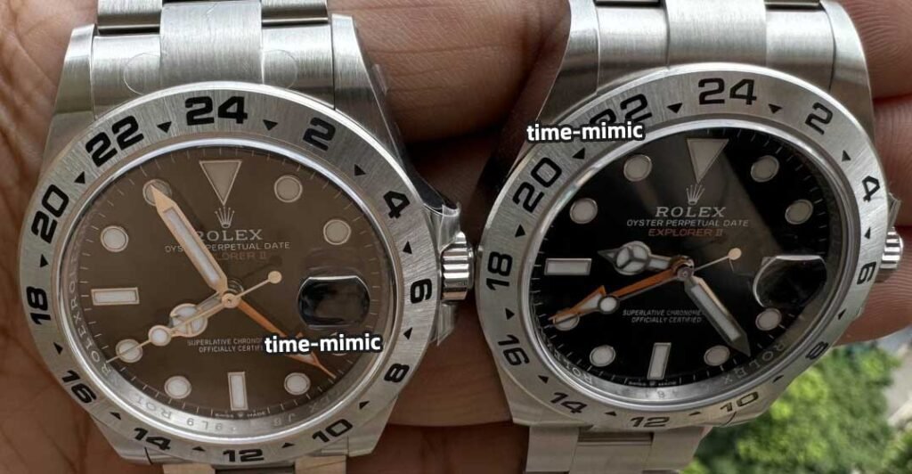 Clean Factory Rolex Explorer II 226570 Black Dial Review vs. Genuine Natural Light Comparison Shots picture
