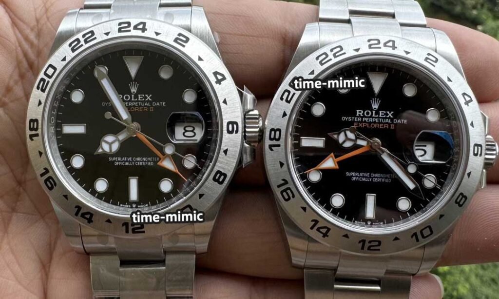 Clean Factory Rolex Explorer II 226570 Black Dial Review vs. Genuine Natural Light Comparison Shots picture