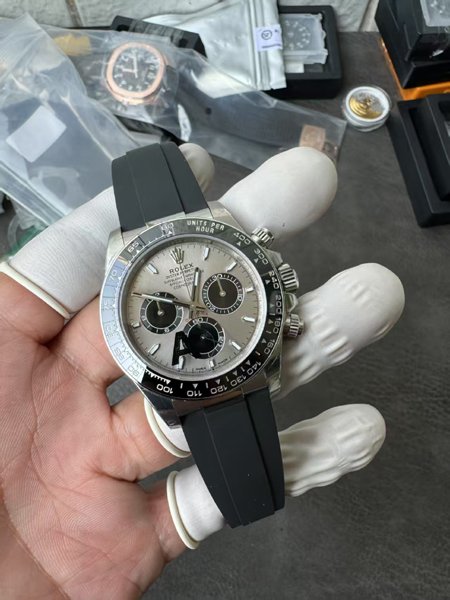 VS Factory Weighted Grey Oysterflex  Rolex Daytona m126519ln Replica Watches-Dandong 4131 Movement