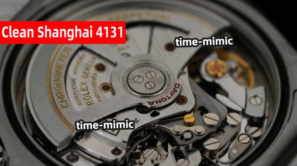 Rolex Daytona M126500LN VS Factory (Dandong 4131)vs. CLEAN Factory (Shanghai 4131):movement beveling and vertical striations Comparison