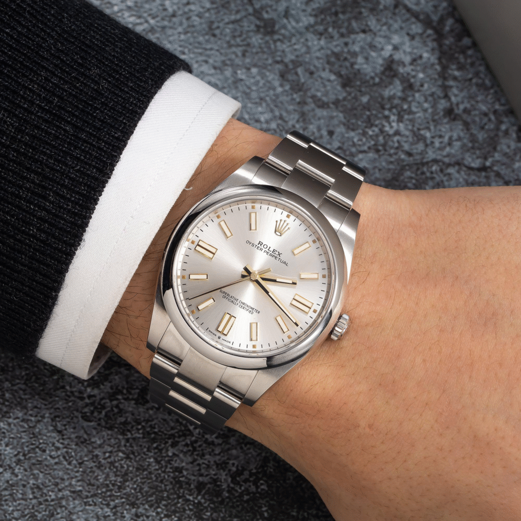 Rolex Oyster Perpetual Clone 124300 Silver Dial