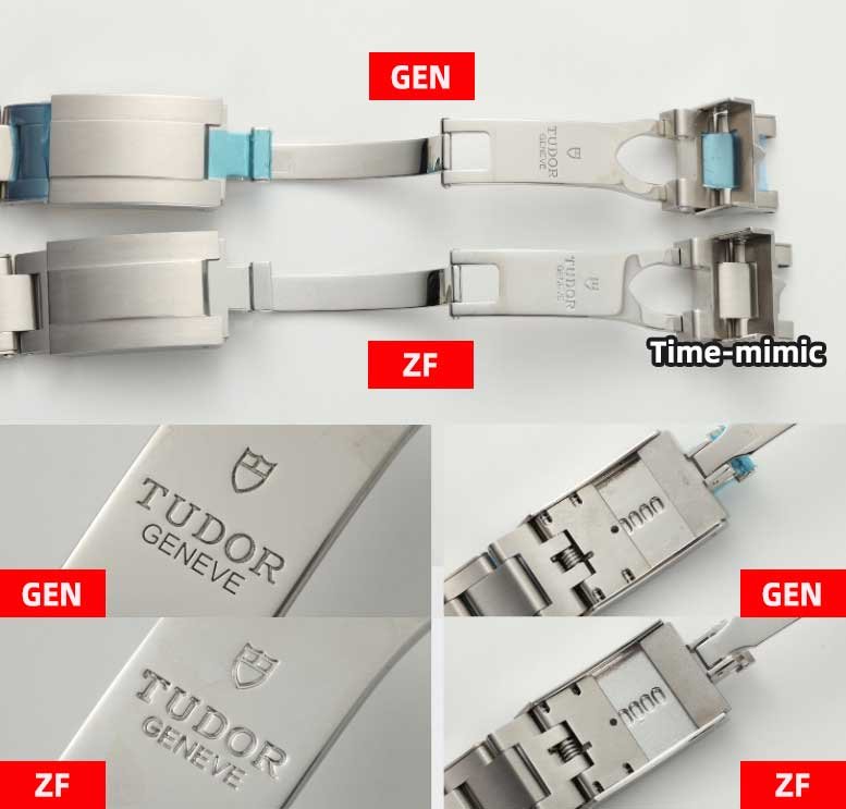 ZF Factory Tudor Black Bay 54 M79000N-0001 Replica Watch vs Real: Bracelet & Clasp Comparison