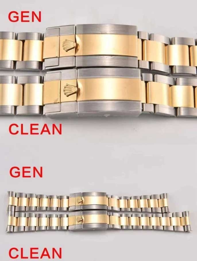 Clean Factory Rolex GMT-Master II 116713 Gold Super Clone vs Original:Bracelet Comparison